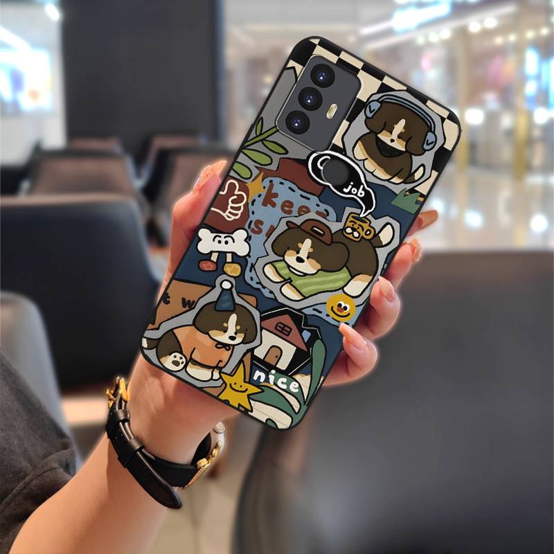 Cartoon Graffiti Phone Case For TCL 30SE/30E/306/305/Sharp Aquos V6/V6 Plus Shockproof Soft Case Cute Durable Animals