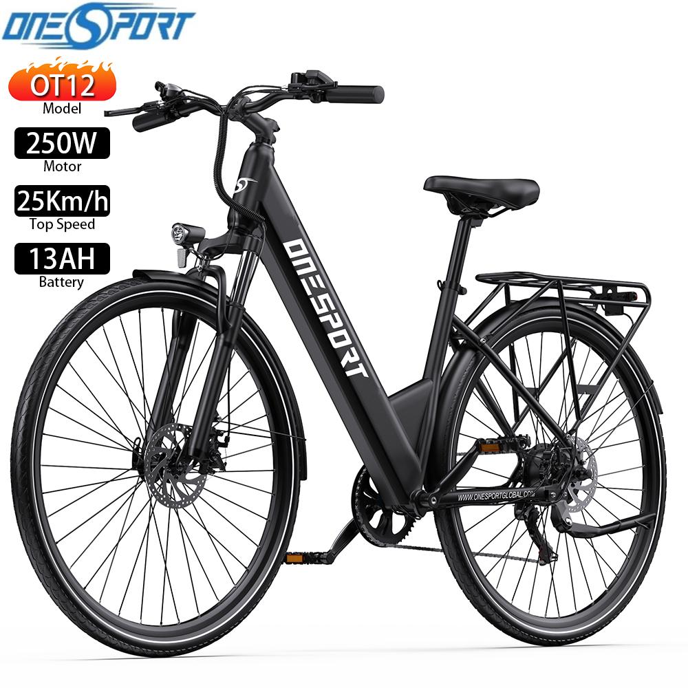 Electric Bicycle ONESPORT OT12 250W Motor City Electric Bike Top Speed 25Km/h 36V 13AH Max Range 65Km 7 Speed Load 150Kg