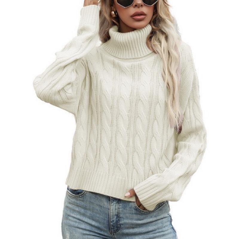 

Wish sweater femininity autumn and winter new lapel twist knitted sweater top S белый
