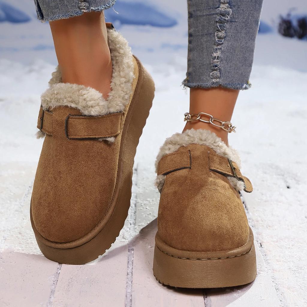 Fashion 2025 New Women Platform Boots Outdoor Cotton Slippers Luxury Winter Women Warm Shoes Fashion Retro Boots Women Zapatos De Mujer