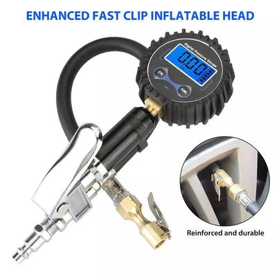 LCD Reifendruckprüfer 200PSI Digital Reifenfüller Meter für Motorrad Auto LKW Fahrrad