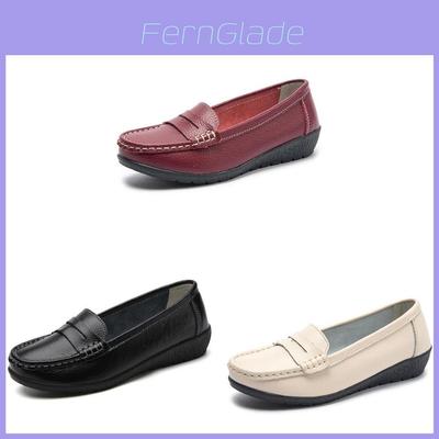 Leder Loafer für Damen mit weicher PU-Innensohle für lässige Sommerkleidung