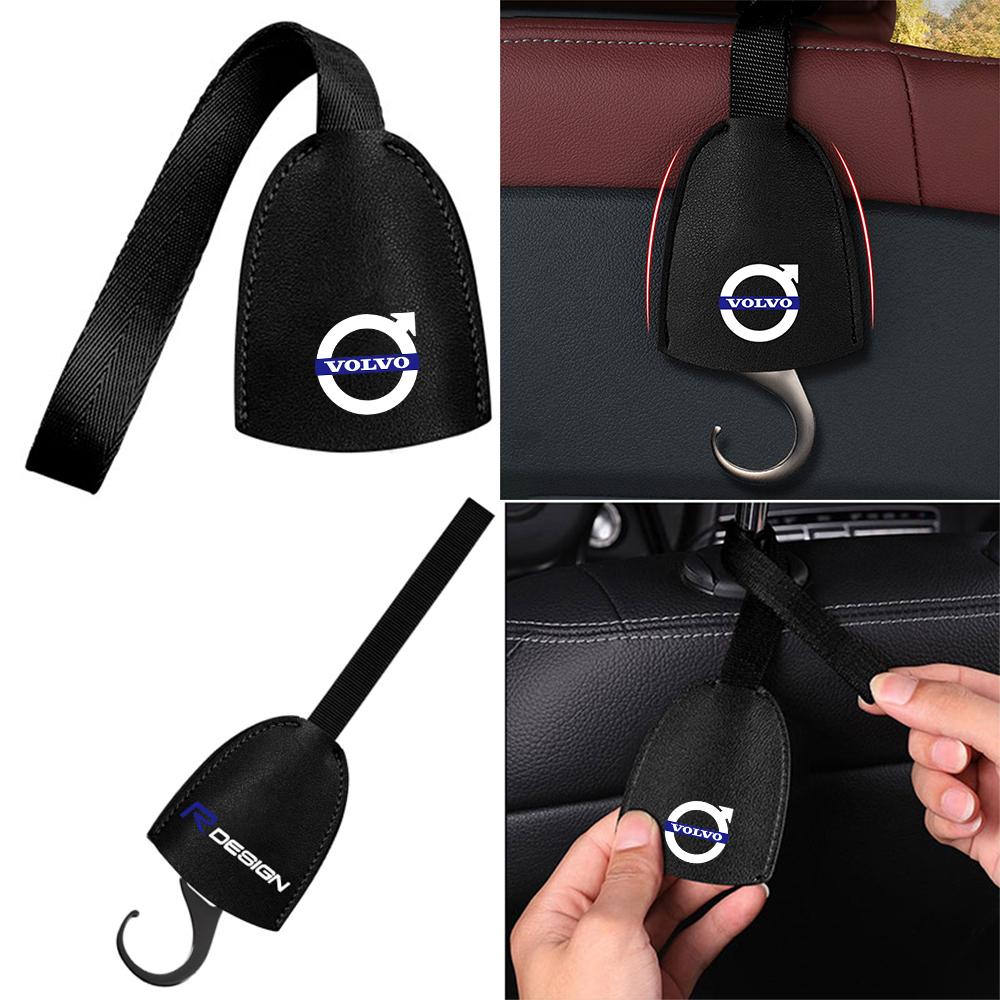 Car Rear Seat Headrest Hanger Clip Holder Storage Interior Accessories for Volvo RDESIGN S60 V40 V50 S40 S80 C30 XC40 XC70 XC90