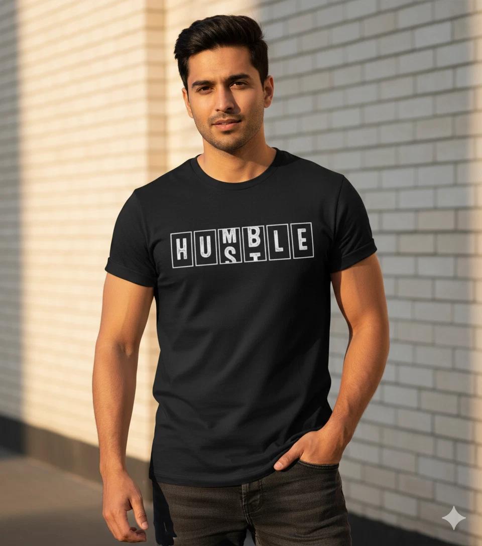 Unisex Adult Casual Graphic Humble Hustle Graphic T-Shirt Motivatio... XXXXL