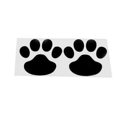 2pcs Universal PVC Dog Paw Footprint Sticker Car Emblem Decal Decoration Exterior Accessories