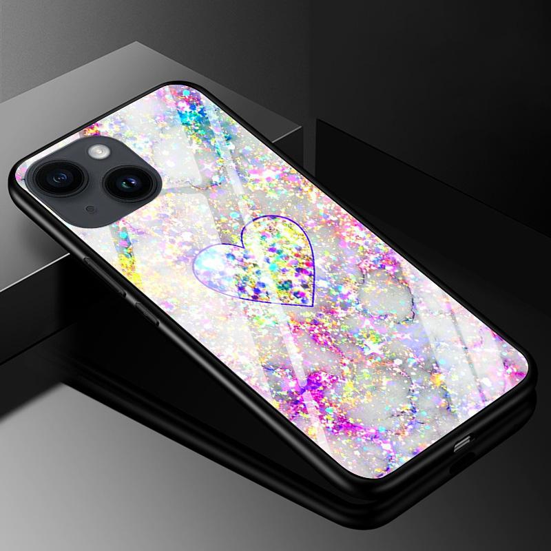 Tempered Glass Case for iPhone 13 14 Pro Max Cover Hard Case for iphone 14pro 11 13 12 11 Pro Max 14 Plus Phone Case TPU Bumper