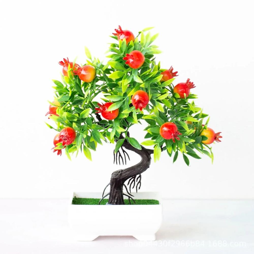 Artificial Plants Bonsai Small Fruit Tree Potted Bonsai Simulation Decor Artificial Ornaments Artificial Plant Bonsai Home Decor