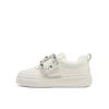 Augustine Velcro little white shoes women's 2025 new autumn college style thick-soled rhinestone sports and leisure board shoes