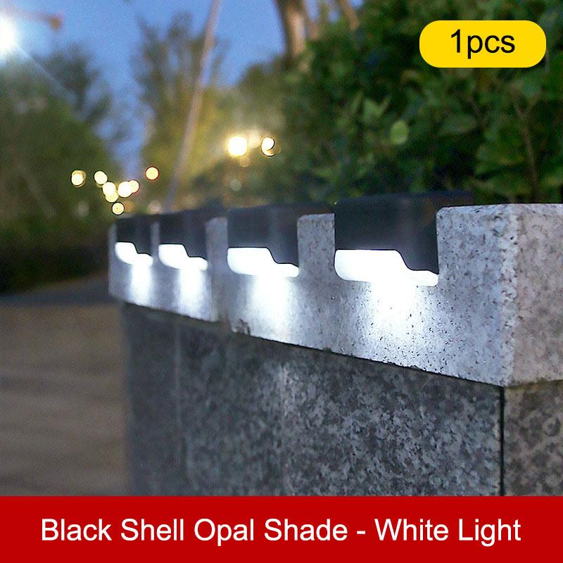 Solarne światło pokładowe zewnętrzne 1 szt., Wodoodporne solarne światło LED na schody zewnętrzne, stopień, ogrodzenie, podwórko, patio i ścieżkę