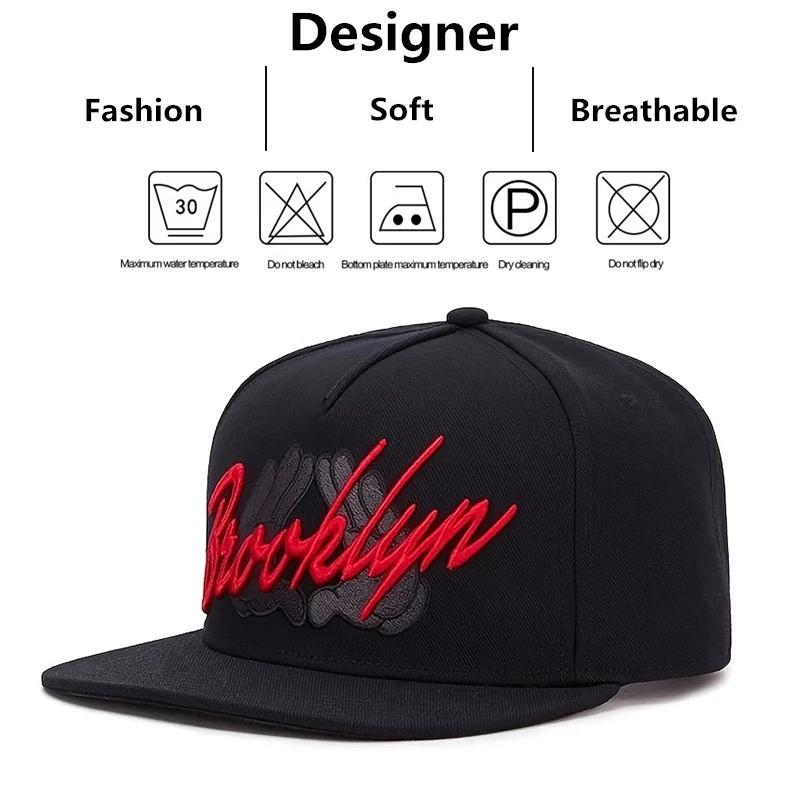 New Fashion Brooklyn Embroidery Snapback Cap Hip Hop Baseball Hat Casual Sun Hat Unisex Outdoor Cap Adjustable