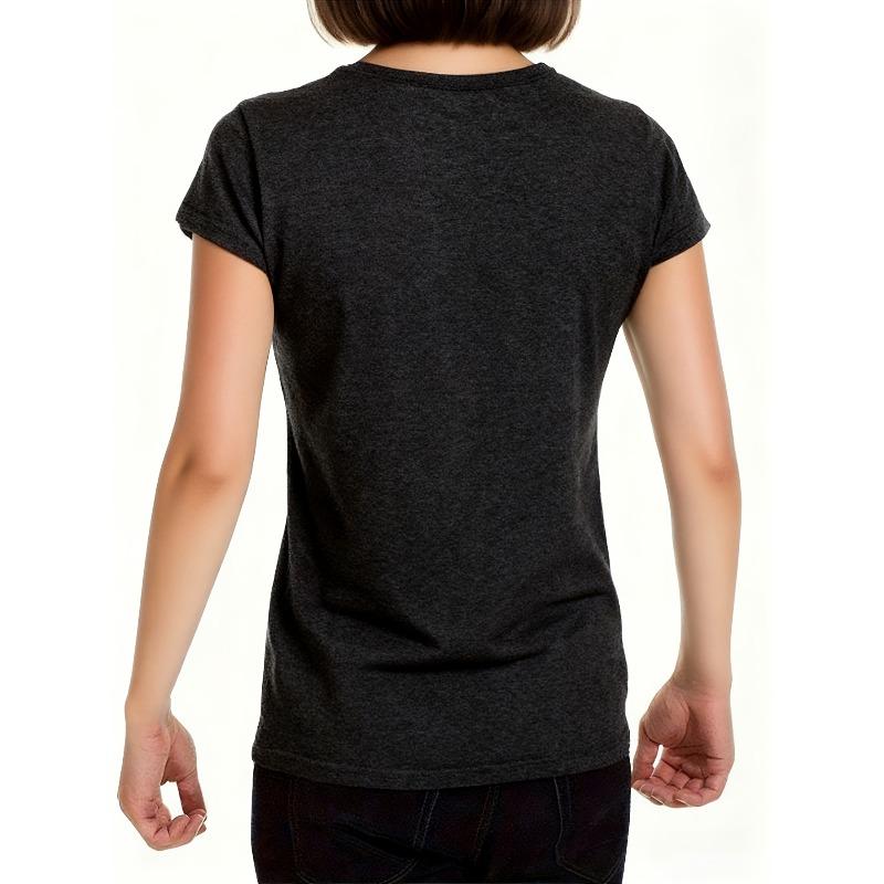 Nové Dámské Tričko s Kulatým Výstřihem a Krátkým Rukávem Květinový Výšivka Tisk Černá Bílá Šedá Pružné Celoroční Trendy Statement Grafické Ležérní Pohodlí