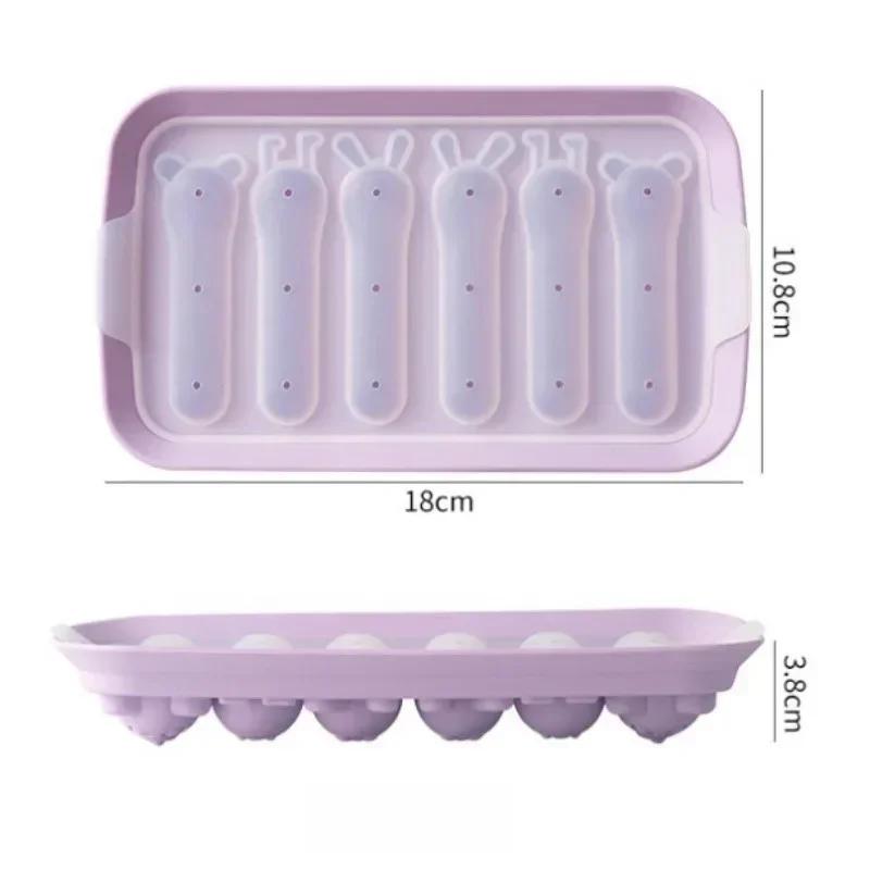 Sausage Maker Mould 6 Grids Silicone DIY Ham Hot Dog Making Moulds With Lid Kitchen Household Sausages Cake Baking Tools Molds