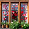 Valentines Day Window Clings Decor, Valentines Day Decorations, Red Heart Stickers for Home, Office, Classroom, Romantic Cupid Decals Décor, 9