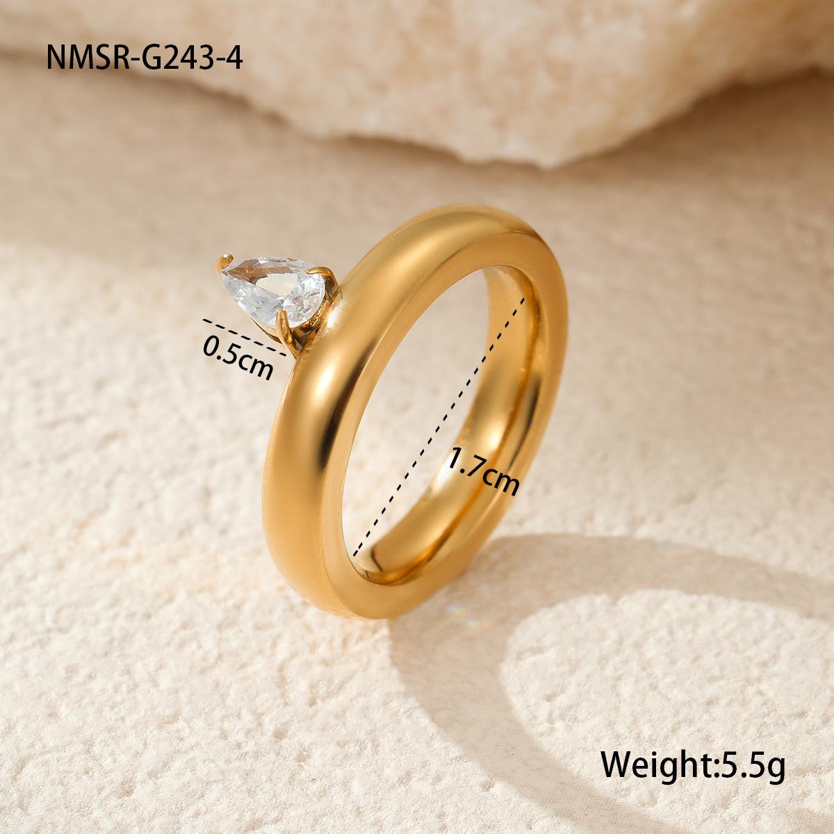 GEMCHIC Women s 18K Gold Plated Stainless Steel Geometric Rings Set Fashion Jewelry