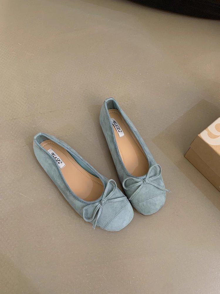 Gentle ballet ladyshoes flats French candy soft sole silver new Chinese red single shoes autumn small fragrant women's shoes