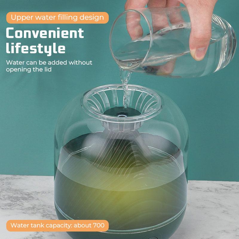 Portable Wireless Air Humidifier Rechargeable Large Capacity For Home Korea Type Aroma Essential Oil Mist Flame Volcano Diffuser