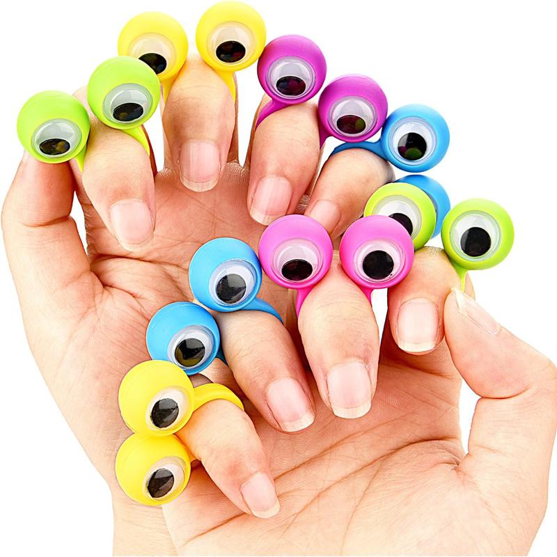 20PCS Globes oculaires en plastique amusants Bague au doigt Cadeaux de fête Cadeaux de Noël Anniversaire Prix scolaires Récompenses de classe pour adolescents Enfants