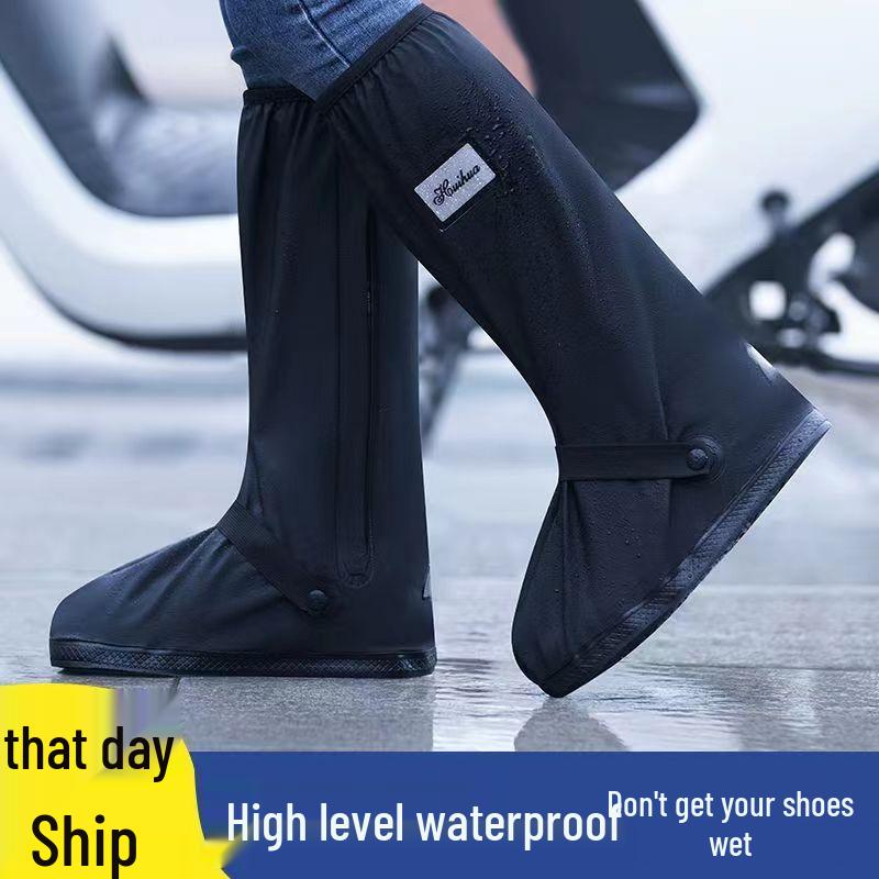 Unisex Waterproof Anti-Slip Motorcycle Rain Boot Covers for Outdoor Use