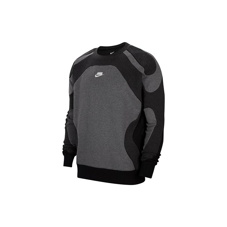 Nike Sweatshirts Men s Black Crew Neck Moderate Regular CZ1630-010 L