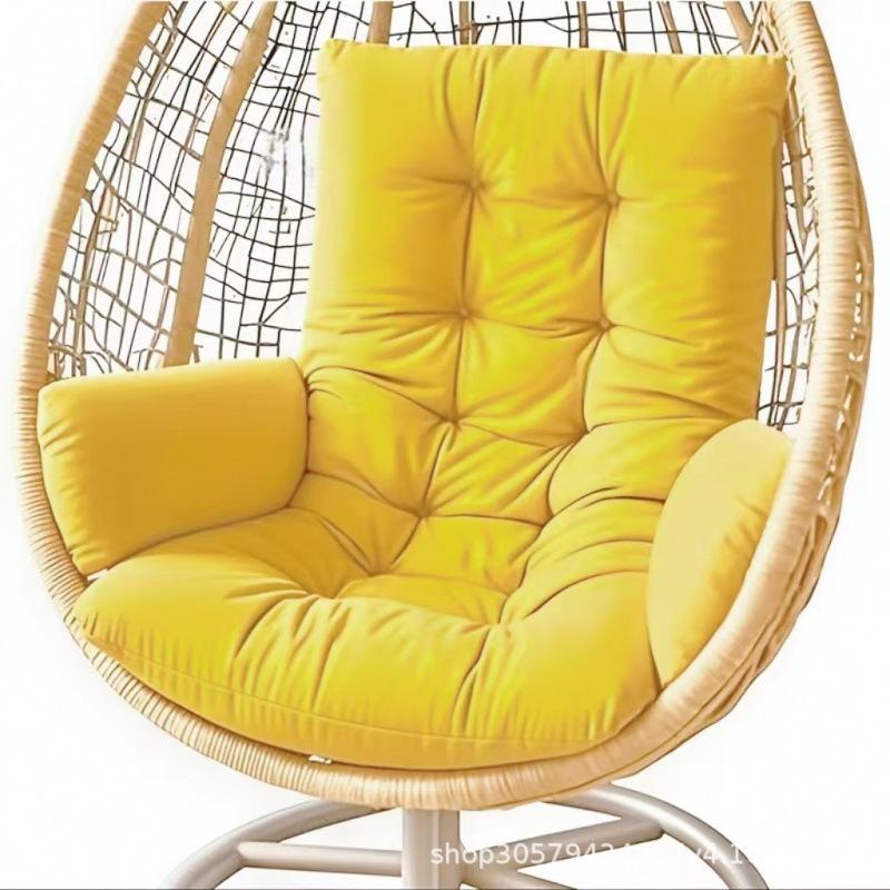 Thickened Hanging Basket Seat with Enlarged Backrest Cushion for Swing, Single Sofa, or Rocking Chair