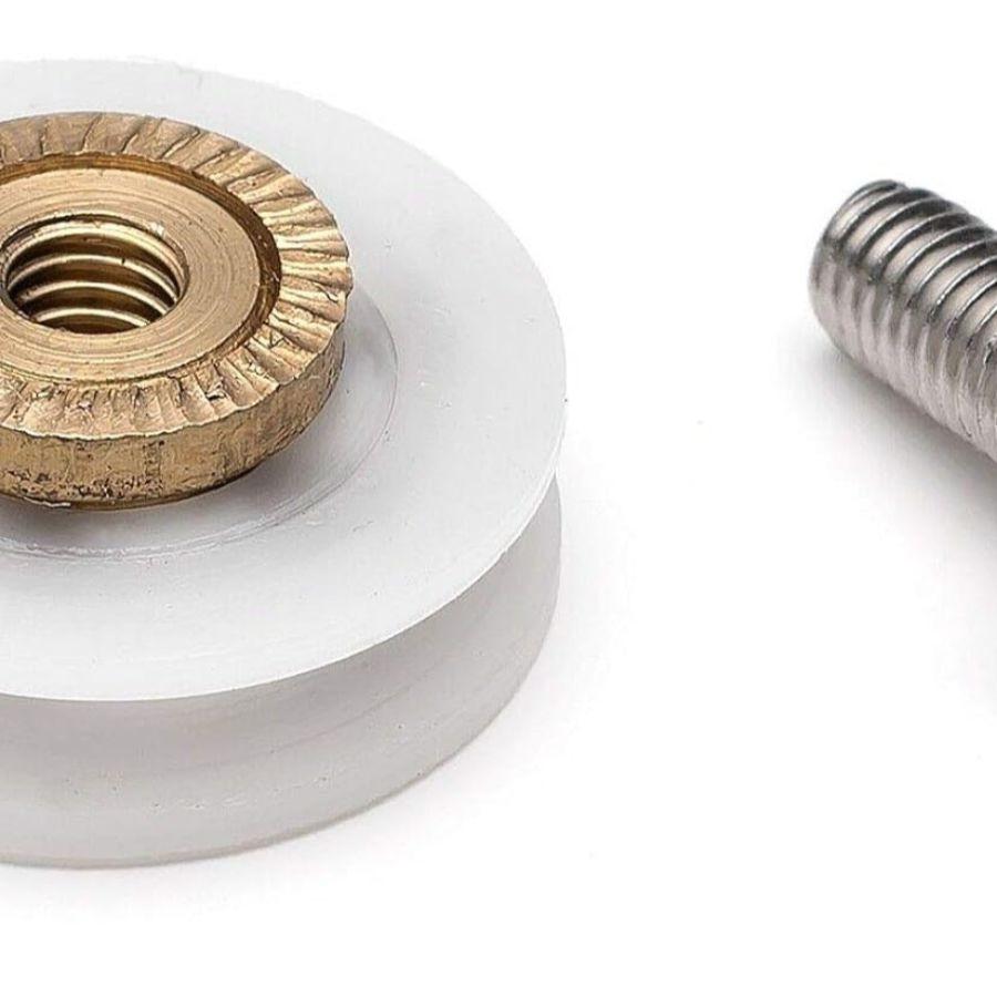 Replacement Shower Door Rollers/Runners/Wheels Grooved 19mm Diameter (19mm-4p