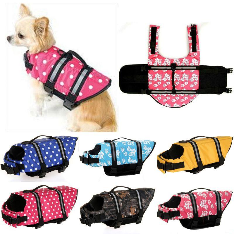 Safe And Stylish Pet Vest Dog Life Jacket With Reflective Stripes For Enhanced Visibility