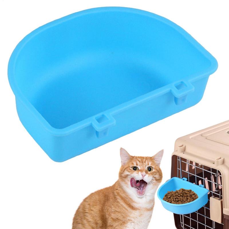 Plastic Hanging Pet Bowl With Hook Dog Drinking Water Bowl Feeding Cup Pet Cat Food Bowl For Small Dogs RabbitFeeder Guinea Pig
