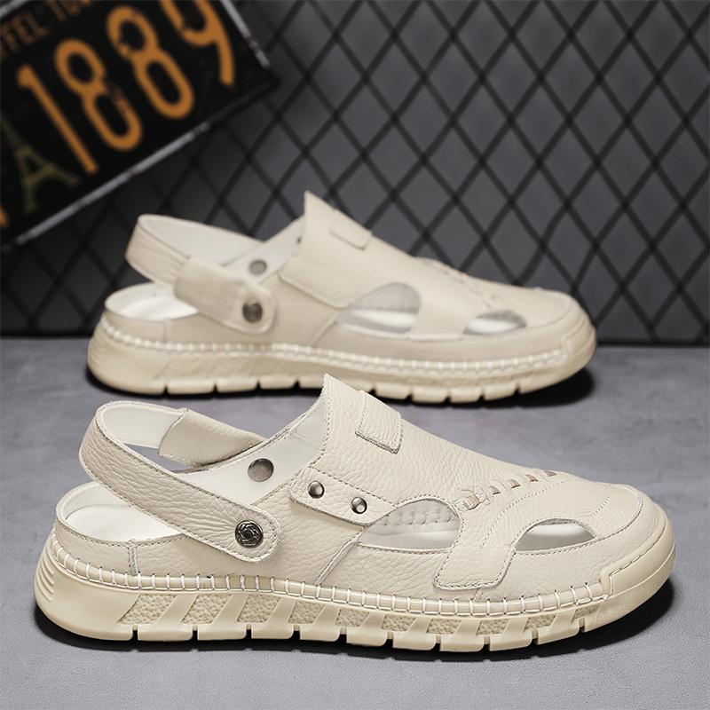 Fashion CYYTL Mens Sandals Outdoor Summer Casual Shoes Beach Walking Slides Slippers Comfort Luxury Designer Lightweight Leather Fashion