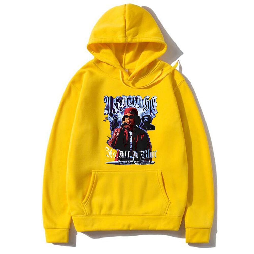 Rapper 21 Savage It'S All A Blur Graphic Print Hoodie Men