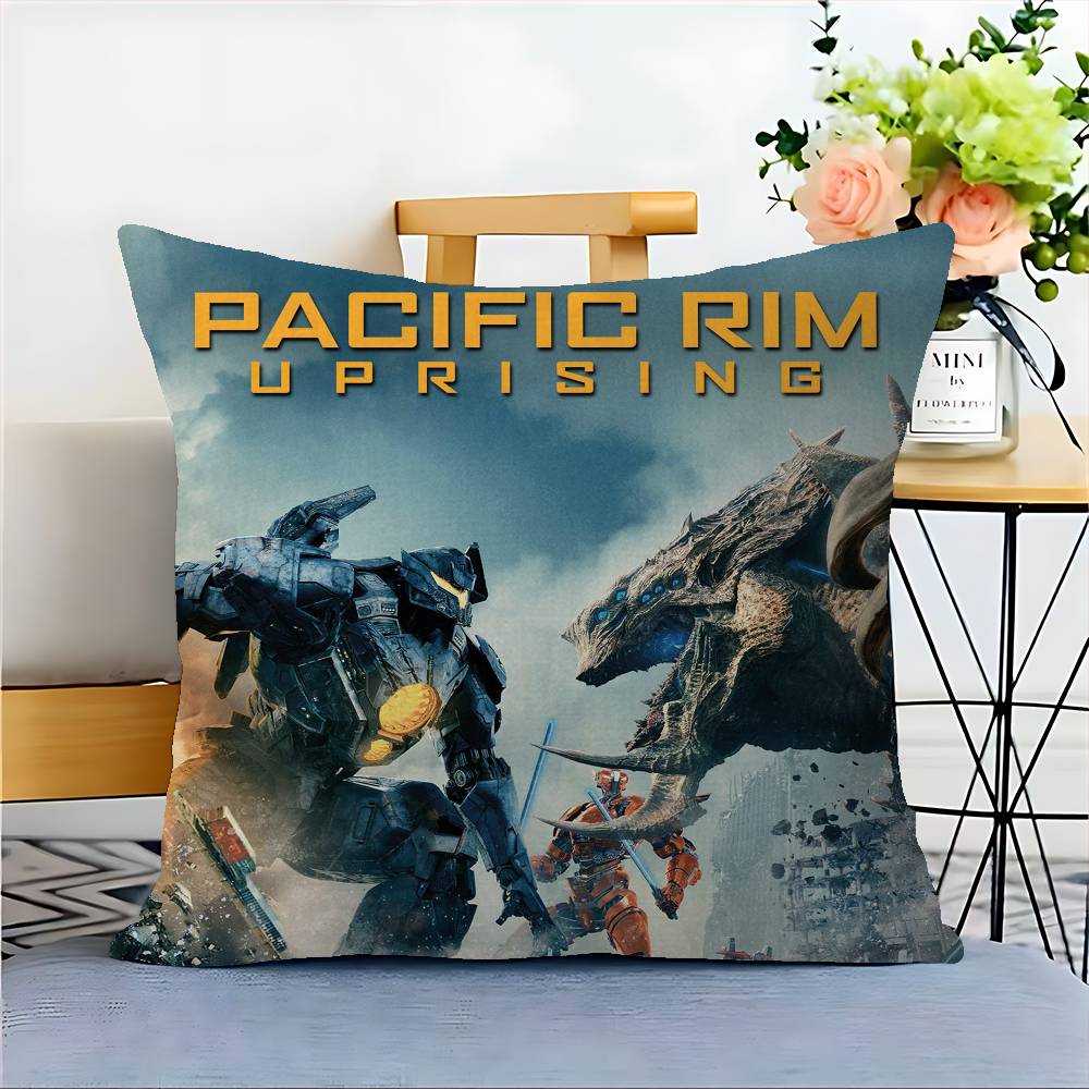 Movie P-Pacific Rims Pillow Covers Cartoon Sofa Decorative Home Double-sided Printing Short Plush Cute Cushion Cover