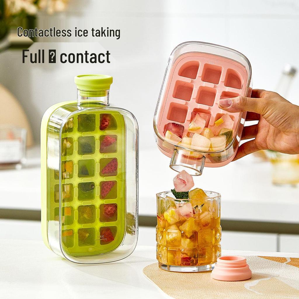 Trendy Ice Cube Tray: Zero-Contact Removal, Outdoor Straw Cup & Fitness Curling Pot