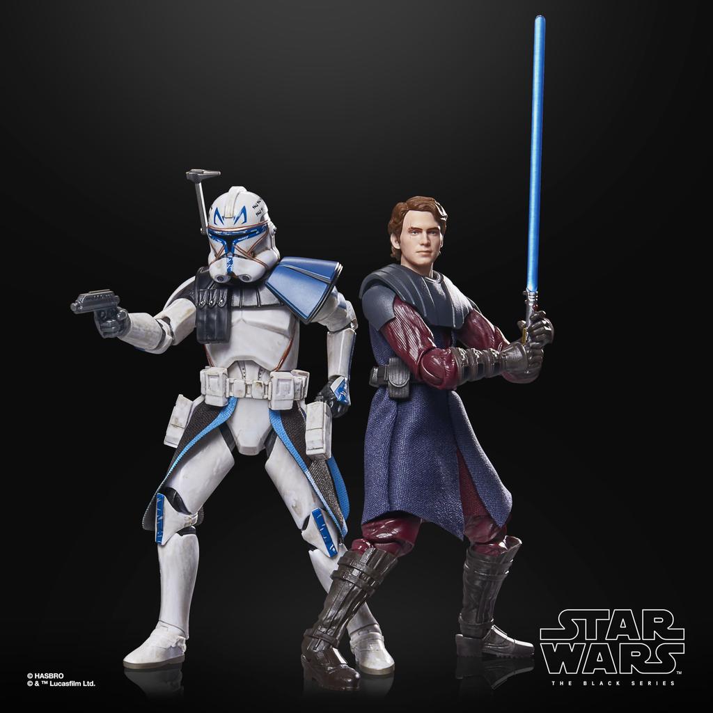 Hasbro Star Wars Black Series Anakin Skywalker Clone Captain Star Wars Premium Collection 15cm Action Figure Set of 2 Authentic & Rex, (G1733)