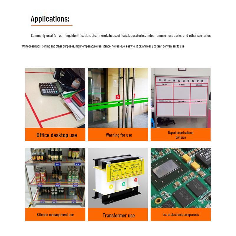 5S Desktop Marking & Insulating Residue-Free Colored Mylar Tape