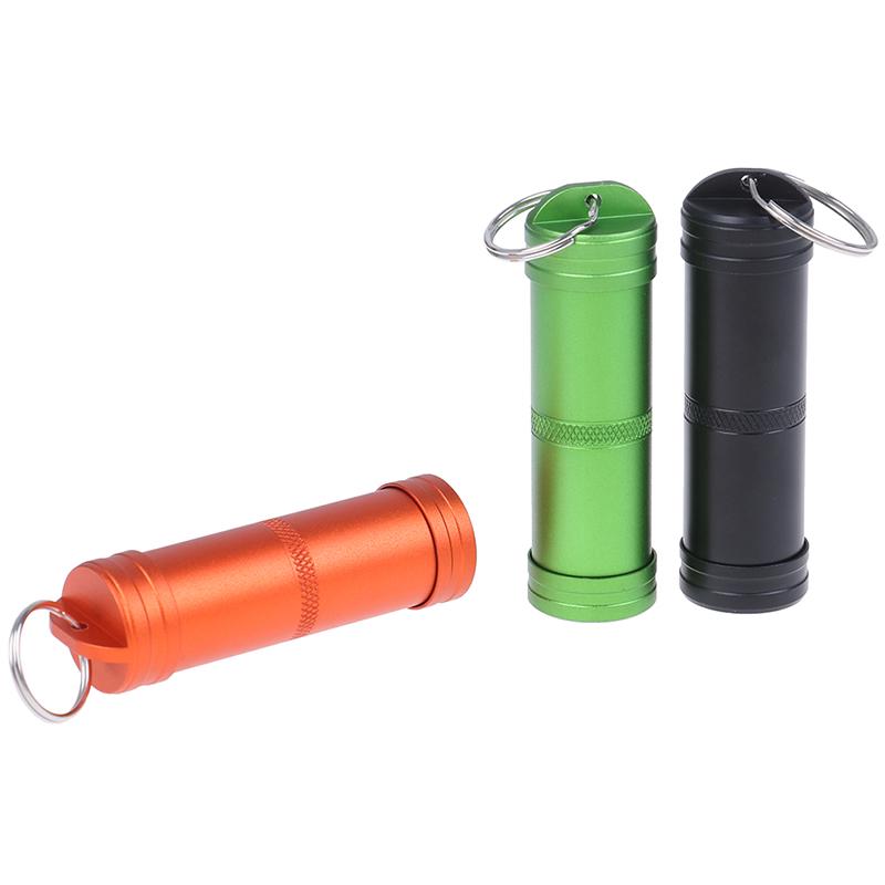 1Pc Mini Waterproof Capsule Seal Bottle Outdoor Edc Survival Pill Box Tank Case