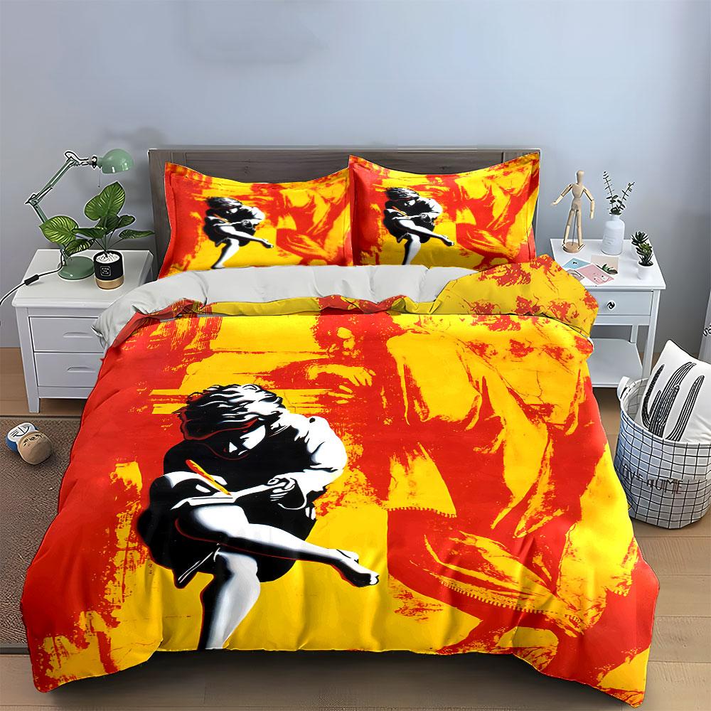 Artistic Sketch Design Poster Bedding Duvet Cover Set Duvet Cover Pillowcases  (1*Duvet Cover 2*Pillowcases, Without Duvet Insert)