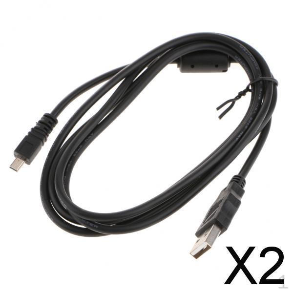 2x 1.5 Sync Charging Cord for Digital SLR Black