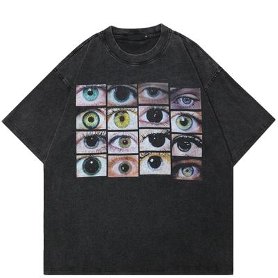 2024 Streetwear Eyes World Grafik Unisex T-Shirt