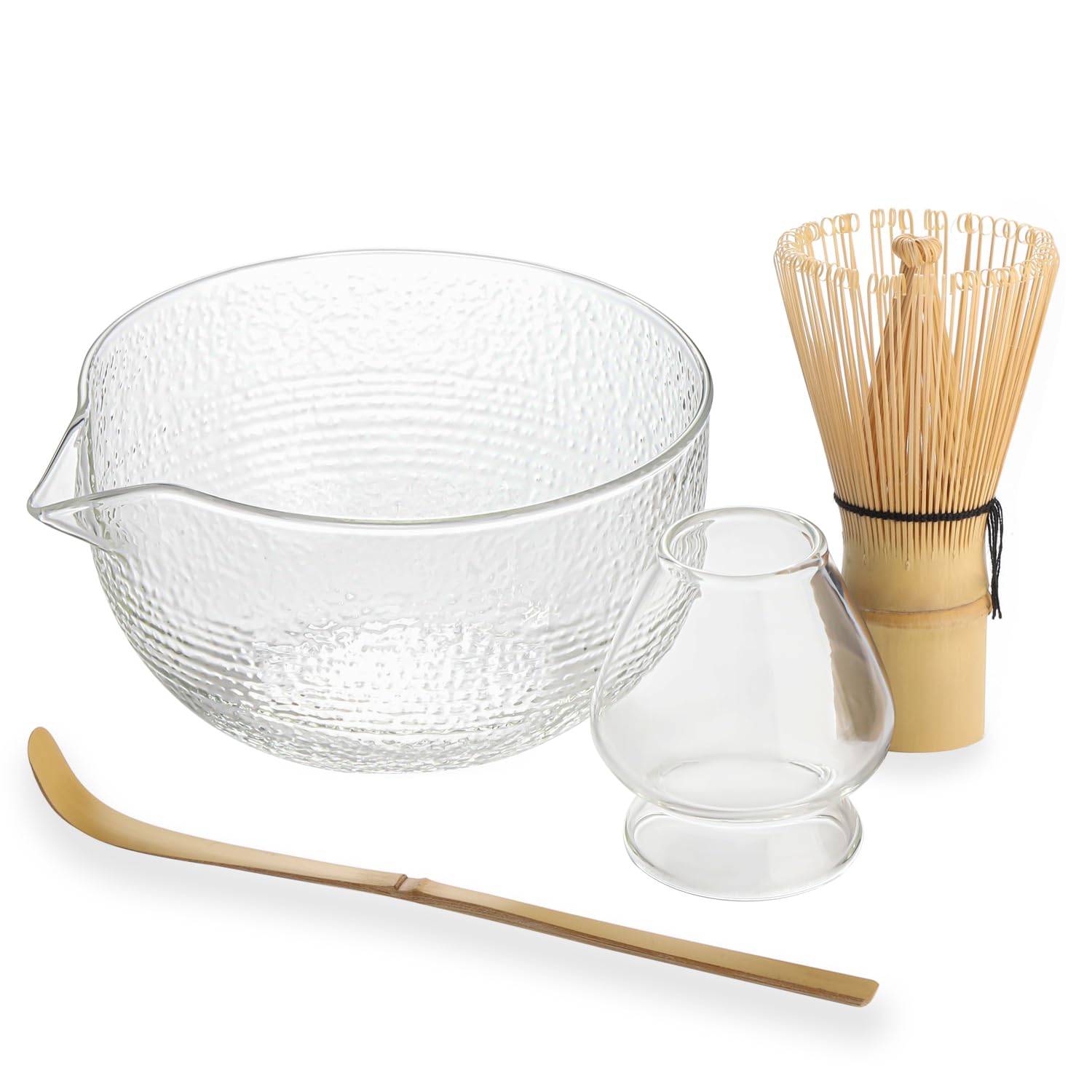 

Glass Katakuchi Tea Bowl Matcha Tea Ceremony Tea Transparent Chasen Chasen and Chashaku 650ml Set, Utensils, Bowl, Holder, (100-piece set), (Tea