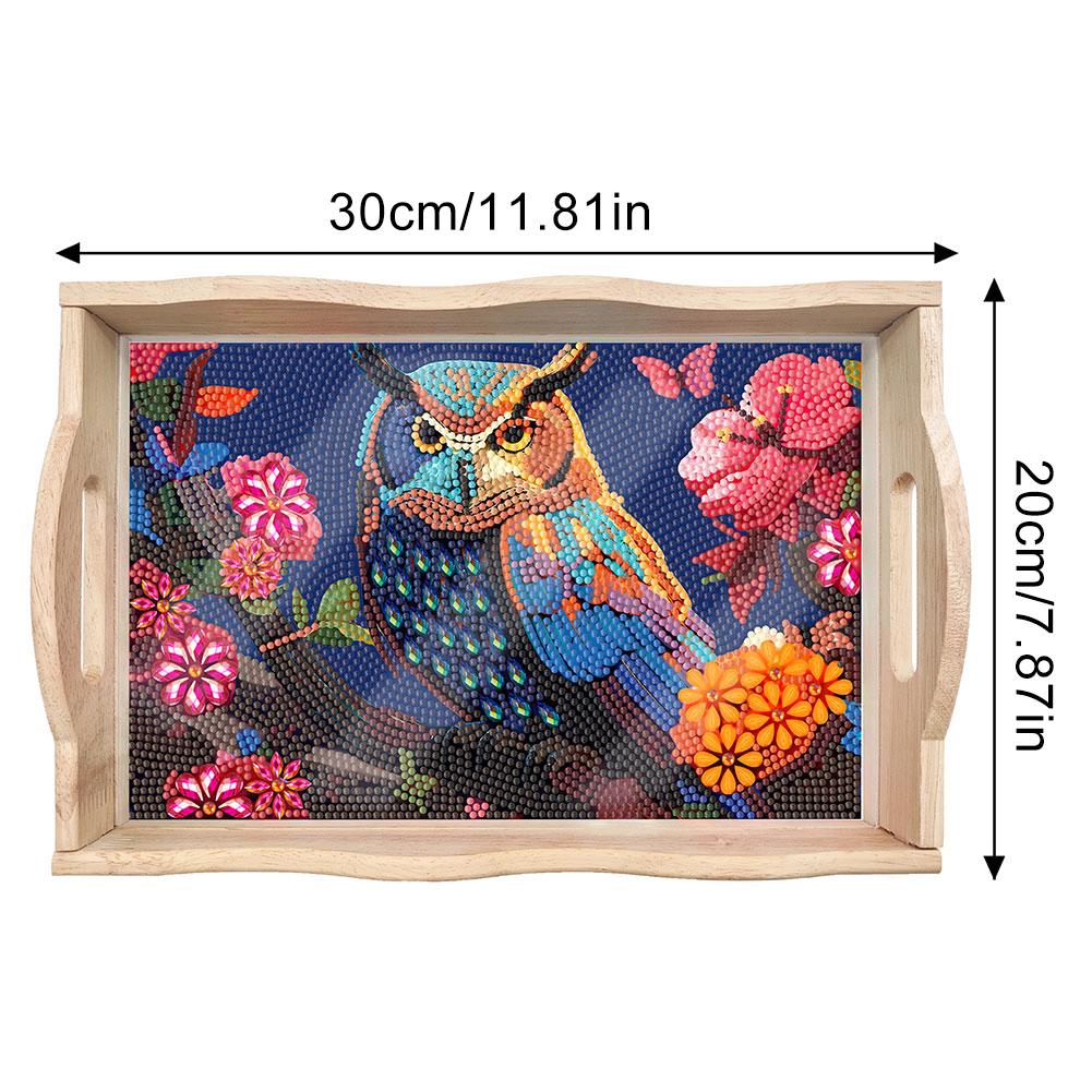 DIY Diamond Painting Tray Kit Heat-Resistant Diamond Painting Wooden Tray Diamond Painting Tray Set for Home Dining and Parties