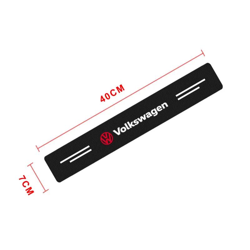 4Pc Carbon Fiber Car Door Sill Protector Threshold Stickers Emblem for VW Polo Passat B5 B6 B7 T4 T5 Golf 4 5 6 Tiguan Jetta Gol lczh1