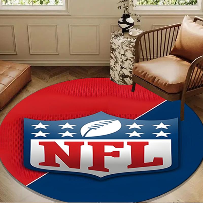 NFL Team Collection Round mat, Anti-slip Circle Carpet Chair rug For livingroom,Bedroom, doormat home decor Gift Christmas Gifts