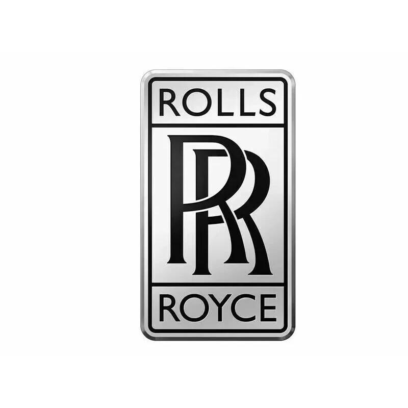 

Vintage Rolls Royce Silver Black Color Car Radiator Small RR Logo Emblem Badge