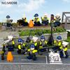 Package P1 Traffic Police Manzai Wu Motorcycle Children'S Small Particles Assembled Building Block Toys