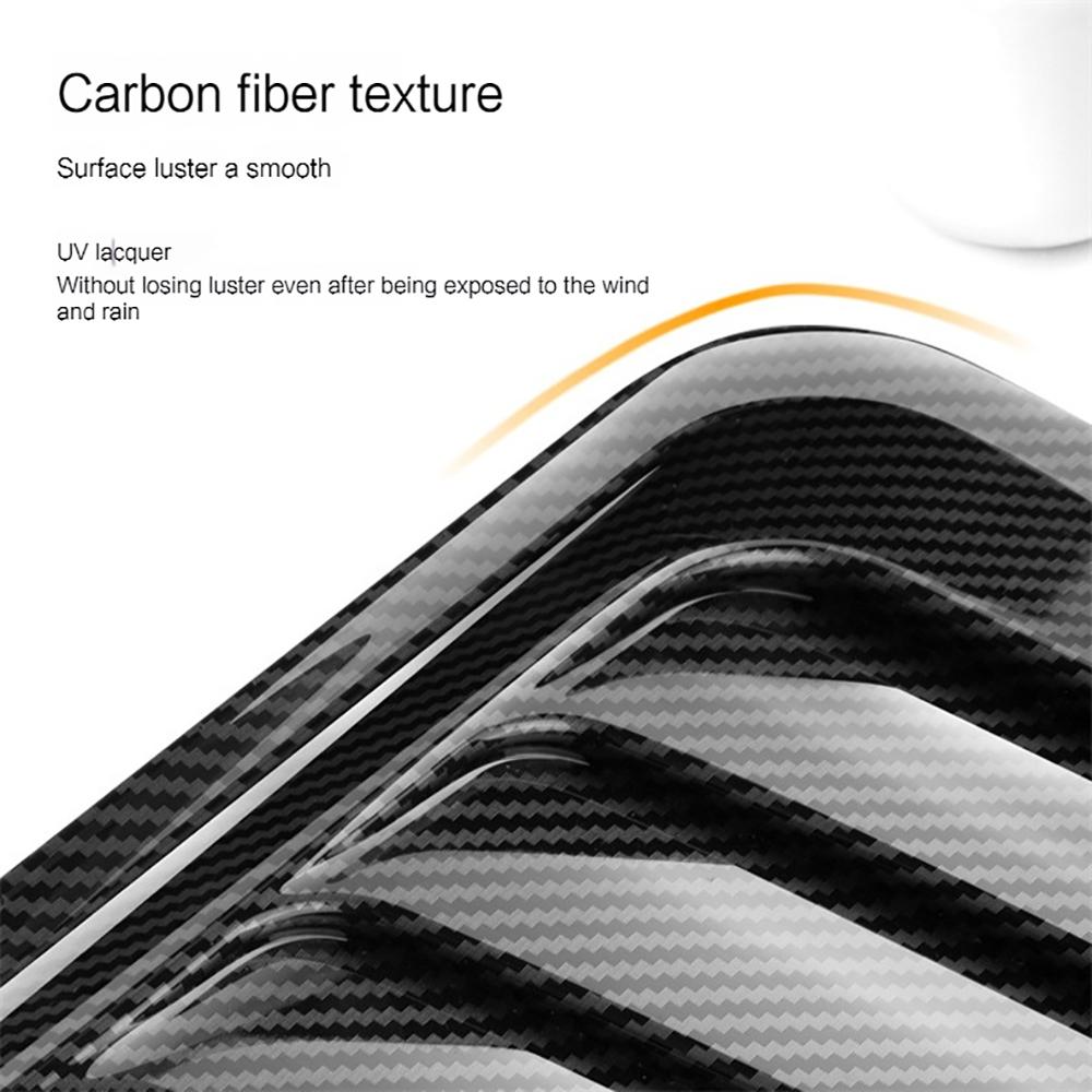 Carbon Fiber Universel Capot de Voiture Scoop Prise d'Air Vent d'Évacuation Rapide Garniture Décorative Style 2 Pièces Décoration Extérieure