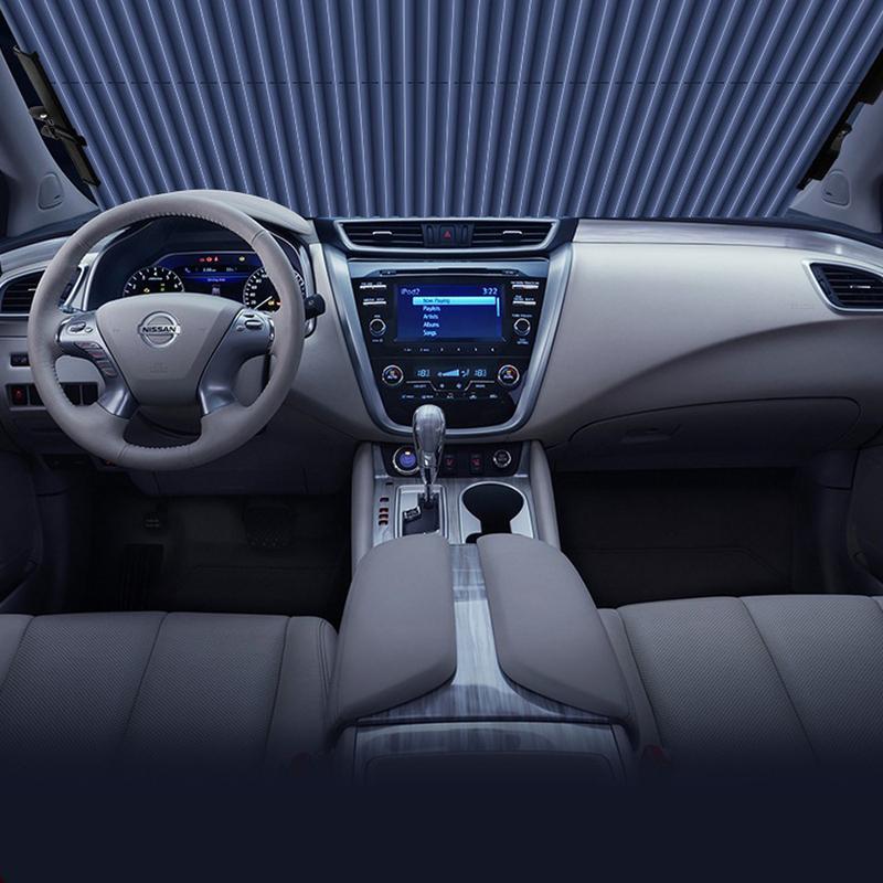 Sun Shade for Car Large Retractable Windshield Visor Protector Blocks UV Rays Auto Sunshade Fits Front Window Suction