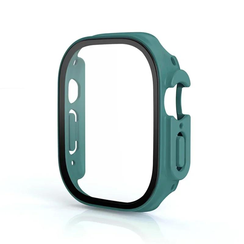 Hard Case For Apple Watch Ultra 3/2 49mm Screen Protector Tempered Glass Bumper Anti-Scratch Cover For iWatch Ultra 3/2/1 49mm