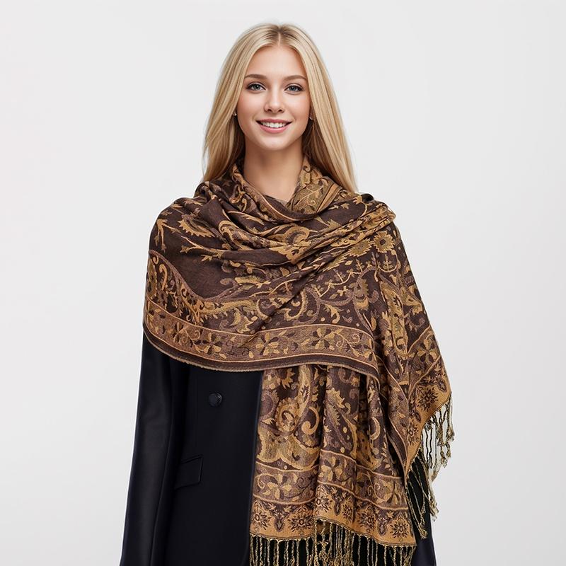 Luxury Brand Autumn Cashmere Pashmina Shawl Lady Wrap Warm Winter Scarves Design Print Female Foulard Cotton Stoles Scarf