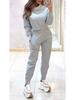2024 Autumn/Winter Women's Slim Fit High Neck Long Sleeve Casual Set for Europe and America