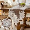 European Style Tassels Lace Table Runner With Exquisite Vintage Shabby Chic And Pearl For Holiday Wedding Long Dinner Tables