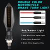 2023 Moto Turn Signal Light 12V Flowing LED Indicator Bright Signal Light, Daytime Running Lights Brake Lights for Motorcycle